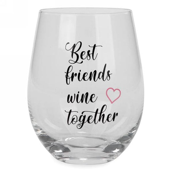 U at Home Stemless wine glass - best friends