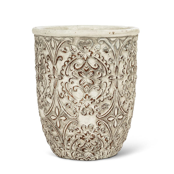 U at Home Tall Embossed Vase/Planter