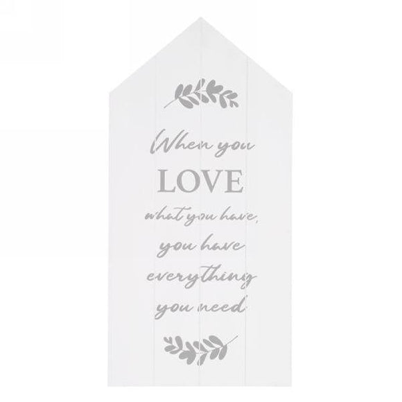 U at Home When you Love- Wall Plaque