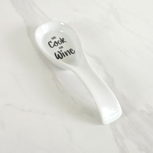 U at Home Will Cook For Wine- Spoon Rest